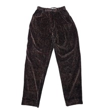 Vtg 80s 90s Jones New York Sport Cotton Blend Velvet Pants Dark Paisley ... - $38.61