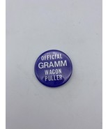 46M Official Gramm Wagon Puller 1990s Political Pin Back Pin Button - $7.48