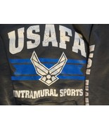 USAFA AIR FORCE ACADEMY INTRAMURAL SPORTS DARK GRAY ATHLETIC HOODIE LARGE - $25.53