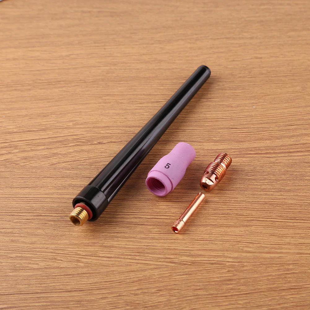 4pcs TIG Welding Torch Collect Body Nozzles Tungsten Needle Clamp Black ... - $100.93