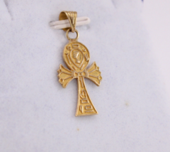 Chiave egiziana fatta a mano con croce Ankh + ciondolo Nefertiti in oro... - £235.23 GBP
