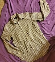 BANANA REPUBLIC LONG SLEEVE SLIM FIT MULTI COLOR NO IRON MEDIUM 15-15.5 ... - $31.31