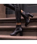Thursday Boot Co Black Modern Boots Womens Sz 8 38.5 Zipper Leather Boot... - £59.23 GBP