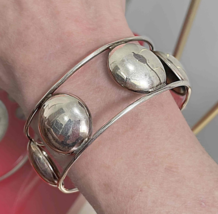 1970s Vintage OOAK Silver Bangle Unisex Bangle Gift - $536.11