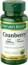 Nature&#39;s Bounty Cranberry Fruit 4200 mg, Plus Vitamin C Softgels, 120 CT.. - £23.71 GBP