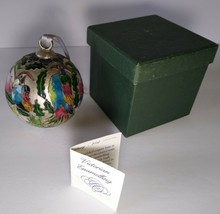 Nyco International Victorian Enamel Christmas Ornament Multicolor Birds Tag Box - £45.85 GBP