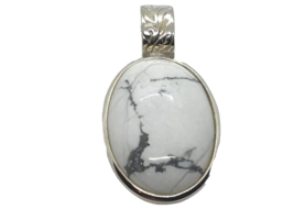 Sterling White Buffalo Pendant Claps Opens Wear as Bead Enhancer or Wide Chain - £35.14 GBP