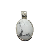 Sterling White Buffalo Pendant Claps Opens Wear as Bead Enhancer or Wide... - $44.69