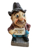 Norcrest Coin Bank Retirement Fund 7&quot; Tall Hobo Bum Man Made in Japan Vintage - £19.77 GBP