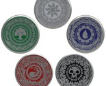 Magic The Gathering Mana Symbols Metal Drink Coaster Set (5 Pieces) MTG ... - $28.99