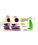 2 Packs Nivea Plant Based Fiber Sensitive Skin Fragrance Free 25 Ct Clea... - $33.19 CAD