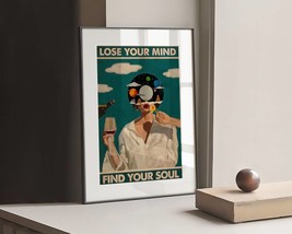 Lose Your Mind, Find Your Soul Vintage Poster | Retro Music Large XL Art Print | - £19.18 GBP