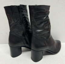 MIZ MOOZ LEATHER SIDE ZIP  BOOT BLACK  37EU / 7US  # C-72 - $143.55