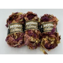  Lion Brand Fur Stripes Yarn South Beach 20466 Lot of 3 Skeins 40g each - £16.08 GBP