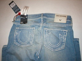 New $329 Womens True Religion Brand Jeans NWT Casey Super T Skinny USA Blue 26  - £260.35 GBP