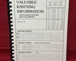 Valuable Knitting Information 48th Edition Book Yarn Interchange Data - $17.33