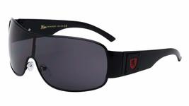 Khan Block - Curved One Piece Shield Sunglasses (Black) - £12.49 GBP+