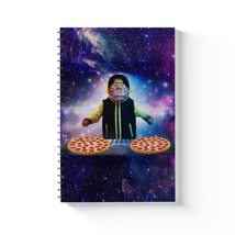 Cat Pizza DJ Spiral Notebook - Space Cat Spiral Notebook - Cool Spiral N... - £13.86 GBP