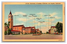 Università Di Sud California Los Angeles Ca Unp Lino Cartolina S26 - £3.19 GBP