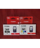 GENUINE CANON SET of PG-260XL Black &amp; CL-261XL Color Ink Cartridges - $70.00