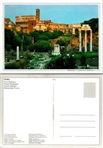 Italy Lazio Rome Roman Forum Ancient Governmental Stone Ruins Vintage Postcard - £7.51 GBP