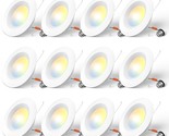 Amico 5/6 inch 5CCT LED Recessed Lighting 12 Pack, Dimmable, Damp Rated,... - $101.99
