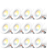 Amico 5/6 inch 5CCT LED Recessed Lighting 12 Pack, Dimmable, Damp Rated,... - £80.22 GBP