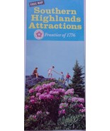 Vintage Southern Highlands Attractions Frontier of 1776 Map Brochure 1976  - $4.99