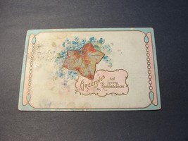 Greetings and Loving Remembrances -1912 Embossed Postcard. - £6.18 GBP