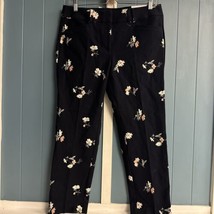 Ann Taylor Loft Size 8 The Riviera Pant Cropped Stretch Marisa Fit Navy ... - $24.74