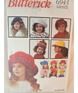 Butterick 6943 Children&#39;s Fashion Hats Pattern Size S M L UNCUT - $9.49 CAD