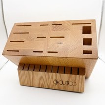 CUTCO Ultimate Honey Oak Wood 32 Slot Knif Block Storage Solid Wood Made... - $249.99