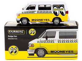 Dodge Van White and Yellow with Graphics &quot;Mooneyes&quot; &quot;Global64&quot; Series 1/64 Dieca - $30.86