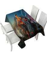 Science Fiction Art Rendezvous Humans and Robots Tablecloth - $51.98 CAD+