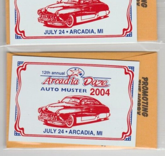 Arcadia Daze, Michigan Car Club Show Dash Plaque 2004 - $4.95