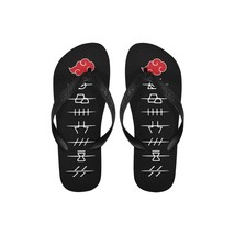 Red Cloud Anime Symbols Adult Flip Flop Slippers Sandals - £14.86 GBP