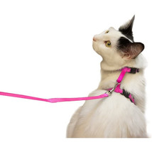 Pink Small Cat Leash And Harness Set, Adjustable 4.5 Inch Collar (48 Inc... - $12.82