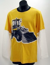 Gymboree Shirt Boys 12 Yellow Long Sleeve Top Tractor Loader Construction Crew - £12.61 GBP
