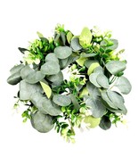 Faux Eucalyptus Wreath Front Door Decor,Farmhouse Wreath 12 inch Greener... - £8.94 GBP