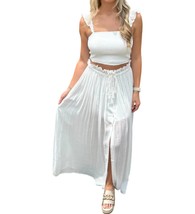 So Me thanks for the memories smocked top &amp; maxi skirt set in Off White - £37.61 GBP