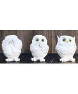 Ebros See Hear Speak No Evil Fat Baby White Owls Figurines Set of 3 Mini... - $34.03 CAD