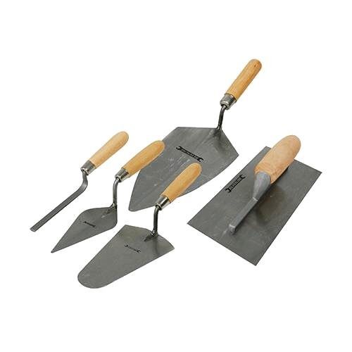5PC TROWEL SET BRICK LAYING BUILDERS TOOLS POINTING Plastering TRADESMAN... - $12.42