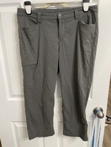 Gray Eddie Bauer Women’s Cropped Hiking Nylon Spandex Pants 23” Inseam Size 10T - £14.27 GBP