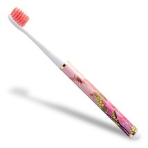 Luxury Toothbrush Crystal Clean Flower Poppy Pink Miselle Made in Japan - £20.72 GBP