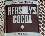 Vintage Hershey&#39;s® Cocoa Metal 8-oz Tin w/Lid ~ Classic Hershey&#39;s® Design - $26.18