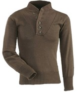 WWII 100% ACRYLIC OD BROWN 5 BUTTON SWEATER MILITARY MENS MEDIUM 38 - 42... - $484.75 MXN