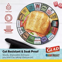 Glad Game Night Monopoly Disposable Paper Plates | Soak Proof | 18 count - £12.75 GBP