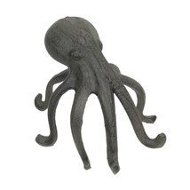Rustic Brown Cast Iron Octopus Single Bookend Phone Holder - £26.58 GBP