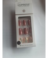 NEW! KISS imPRESS Press-On Nails Manicure Kit Set Short “Miracle” Pink 8... - $120.22 MXN