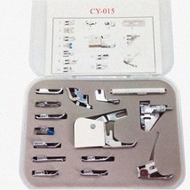 SnapFit Sewing Essentials: 15pc Low Shank Presser Foot Kit with Zipper &amp; Overcas - £35.89 GBP